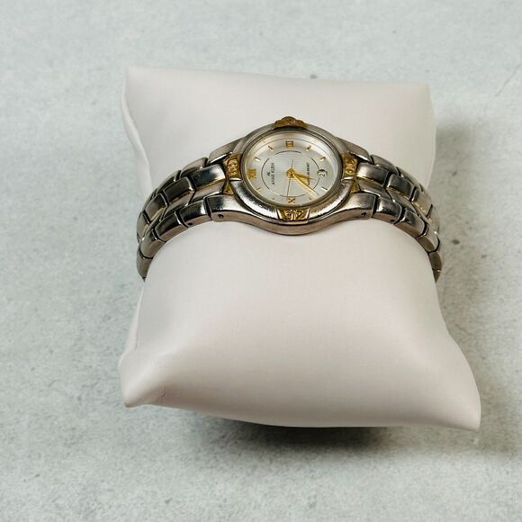 Anne Klein Watch 28mm Round Mixed Tone Date Classic Brand New Battery - Picture 3 of 13
